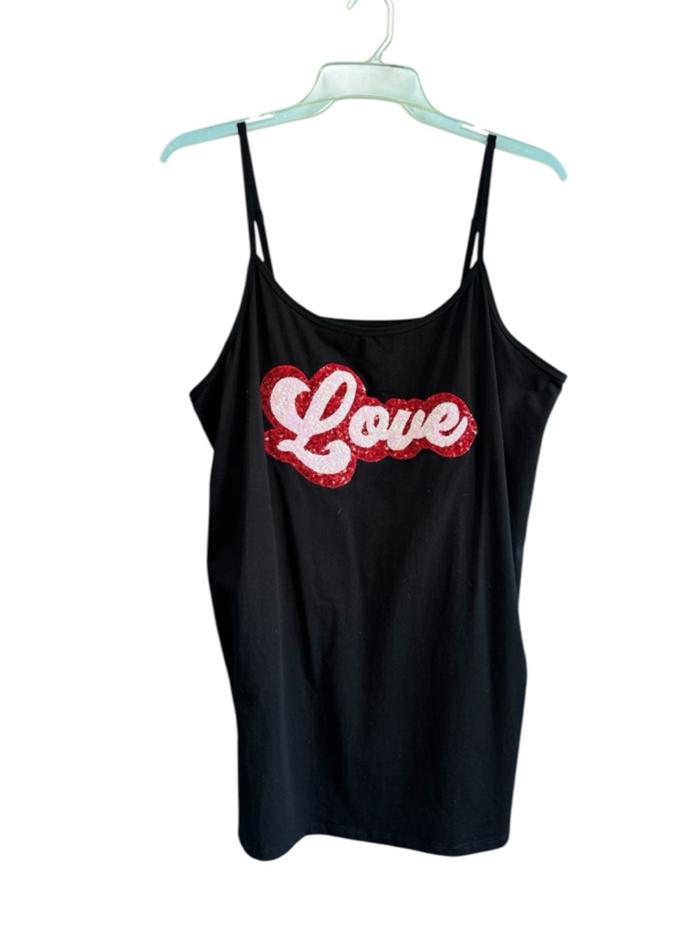 NWOT Torrid Sequin 'Love' Patch Cami Tank Top Size 4